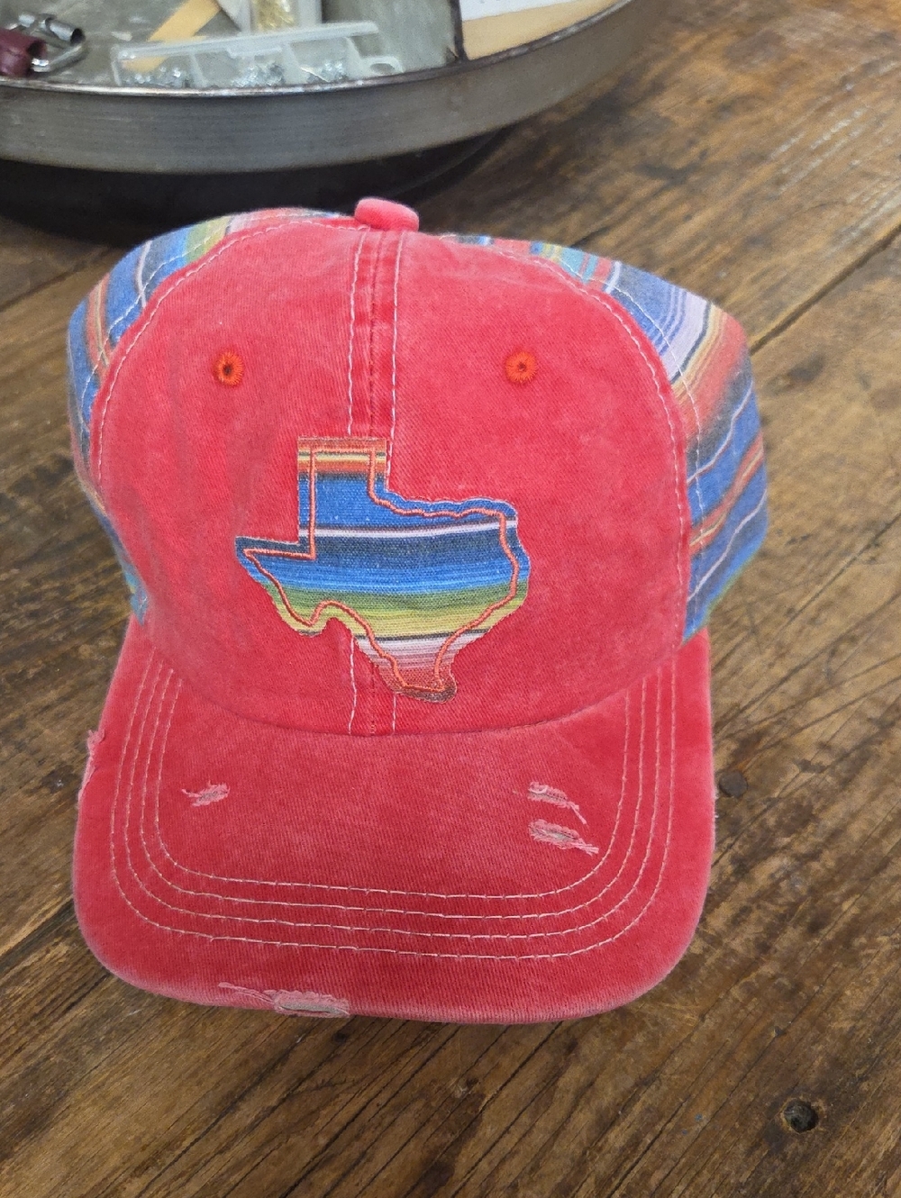 Red Texas Patch Baseball Cap